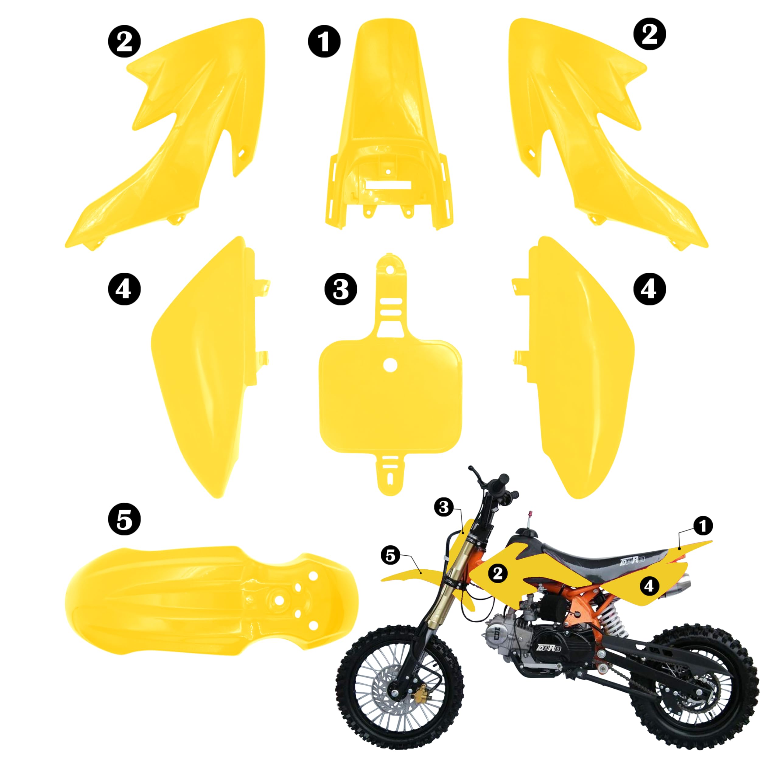 Amazon.com: JIAXIMAN CRF50 Plastics Kit Pit Bike Parts Fairings